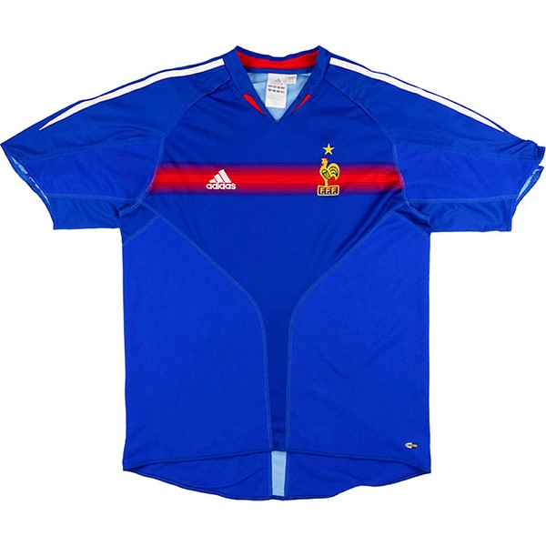 Camiseta Francia Replica Primera Ropa Retro 2004 Azul